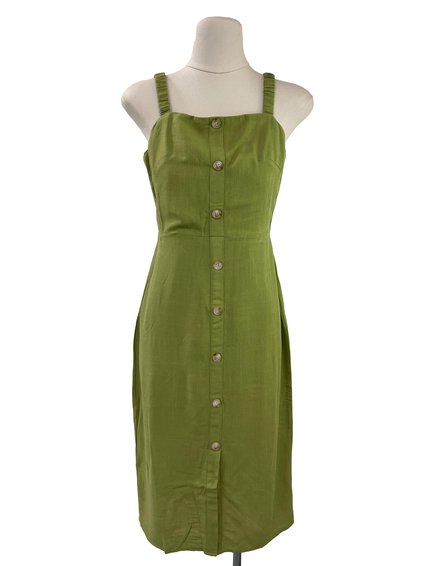 Isla Linen Dress - Green