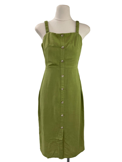 Isla Linen Dress - Green