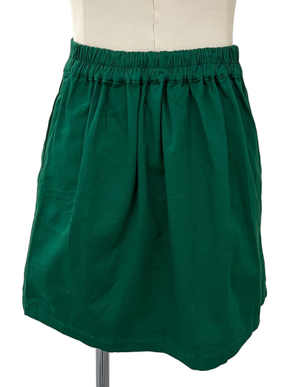 Effie Pleat Front Mini Skirt - Green