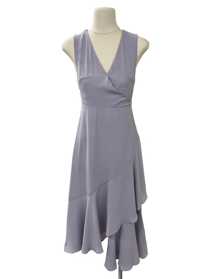 Lidia Ruffles Front Maxi Dress - Purple