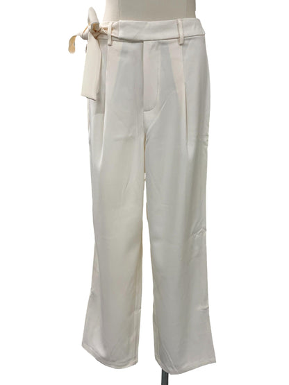 Candice Long Belt Pants - Beige