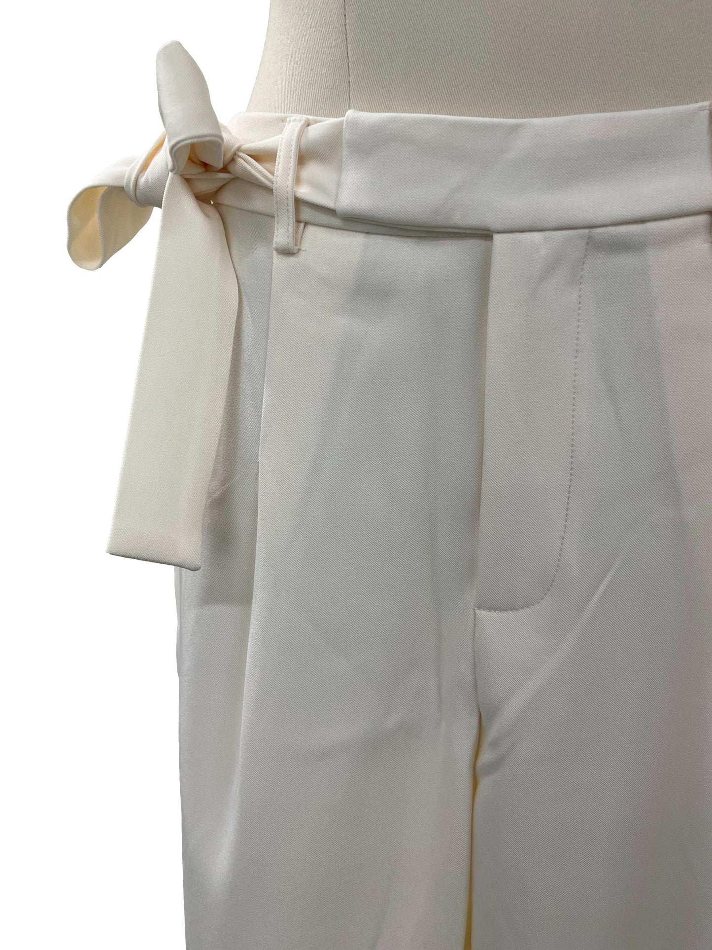 Candice Long Belt Pants - Beige