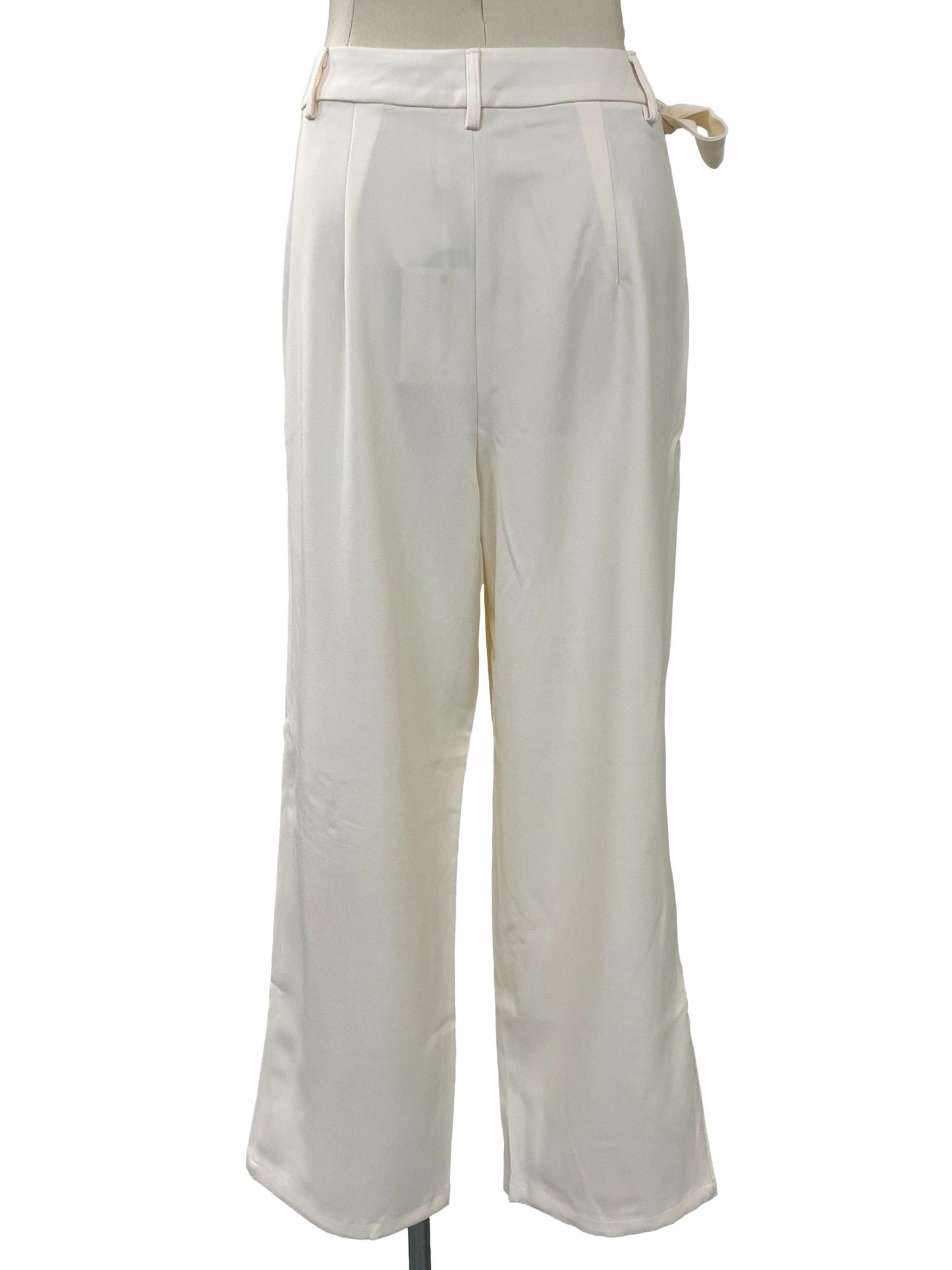 Candice Long Belt Pants - Beige