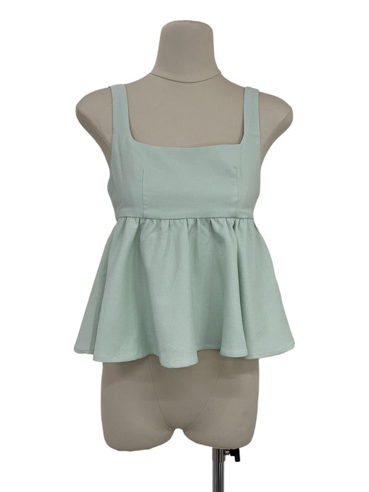 Rosalin Textured Peplum Top - Green