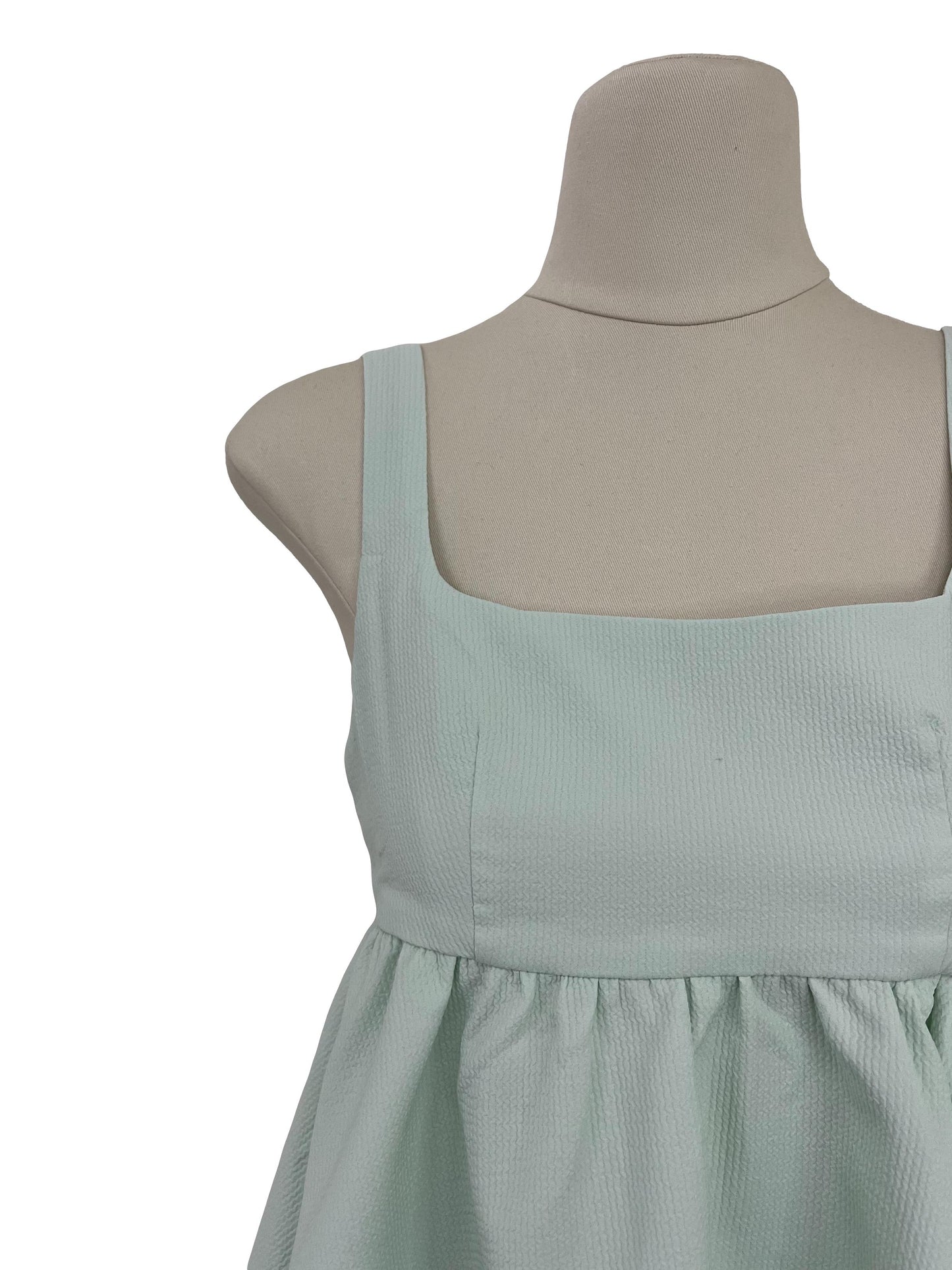 Rosalin Textured Peplum Top - Green