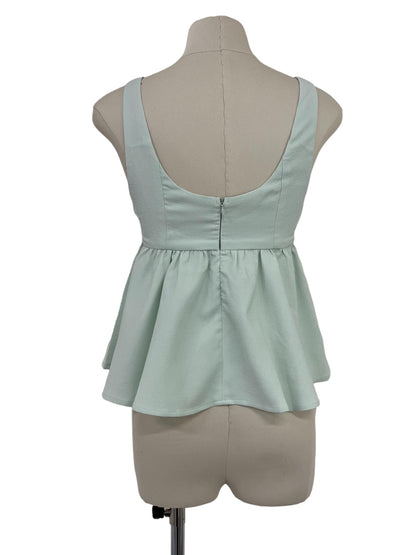 Rosalin Textured Peplum Top - Green