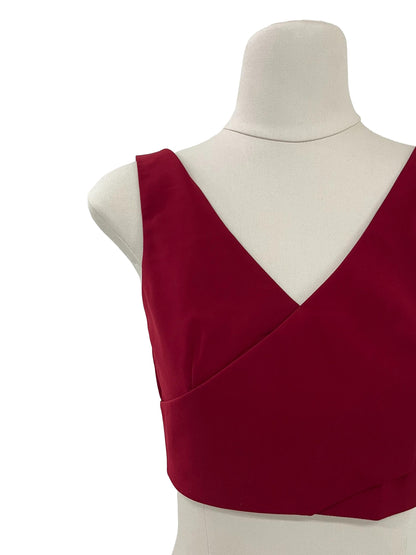 Raquel Wrap Front Top - Red