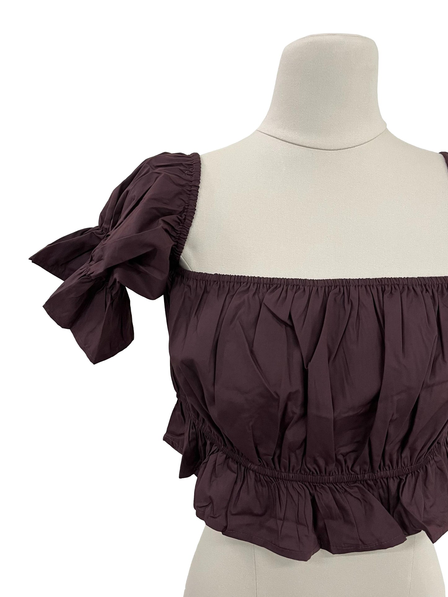 Deborah Off Shoulder Top - Plum