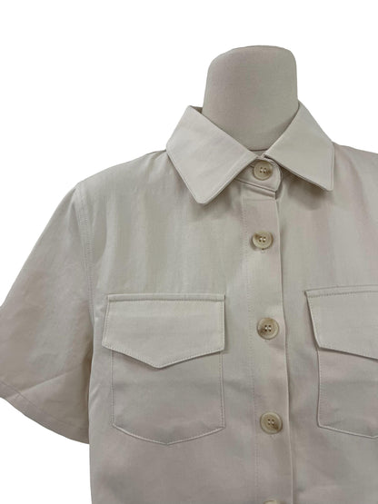 Button Down Utility Shirt - Beige