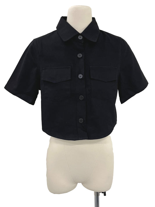 Button Down Utility Shirt - Black