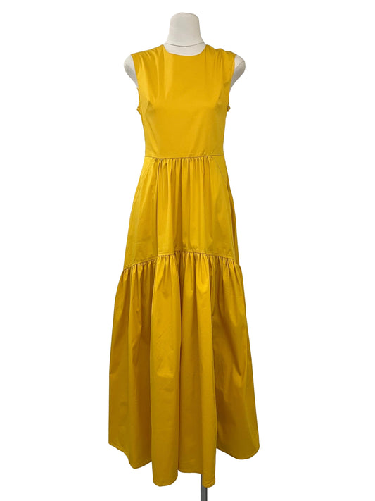 Cutout Back Maxi Dress - Yellow