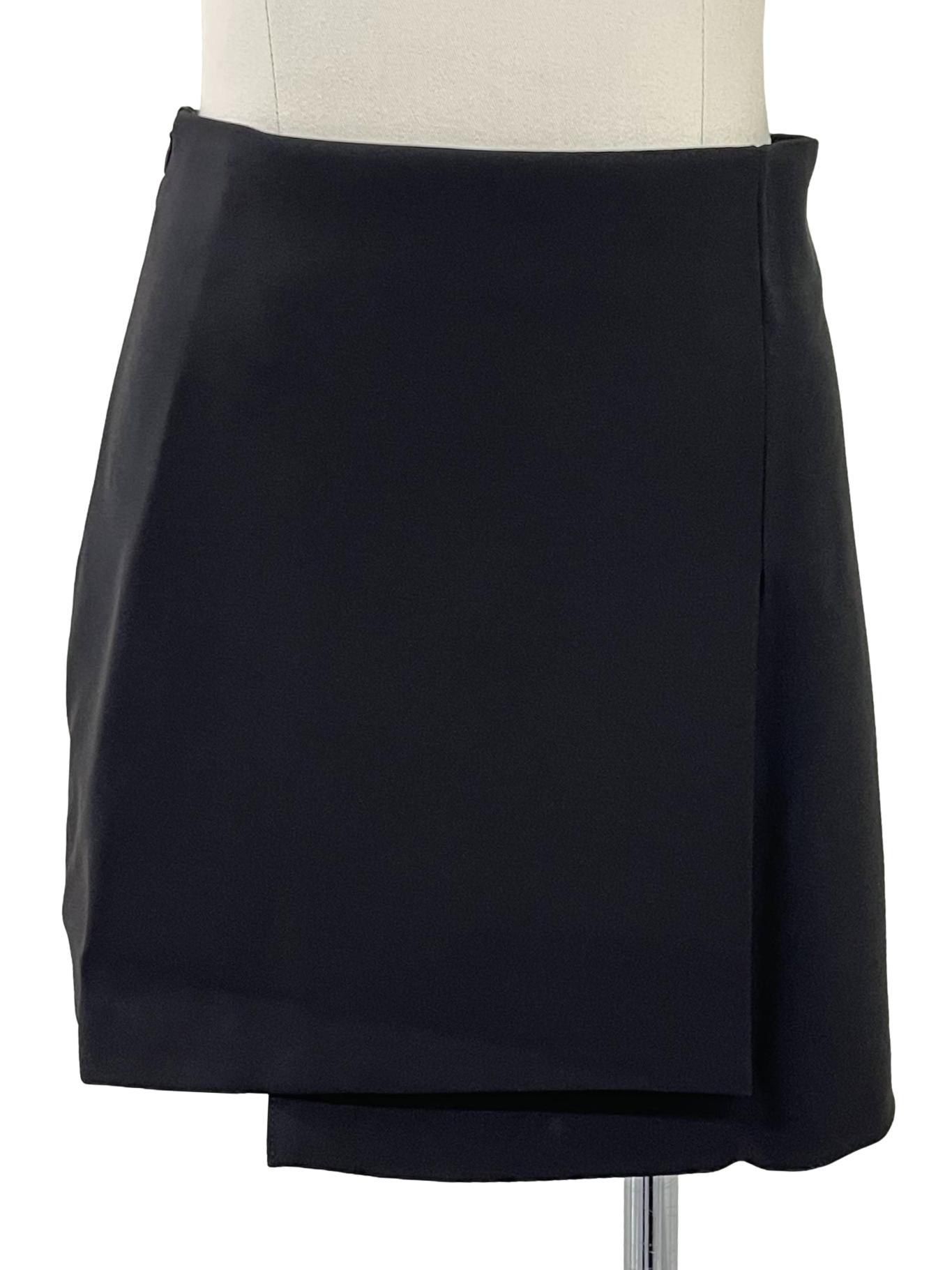 Asymmetric Layer Skirt - Black