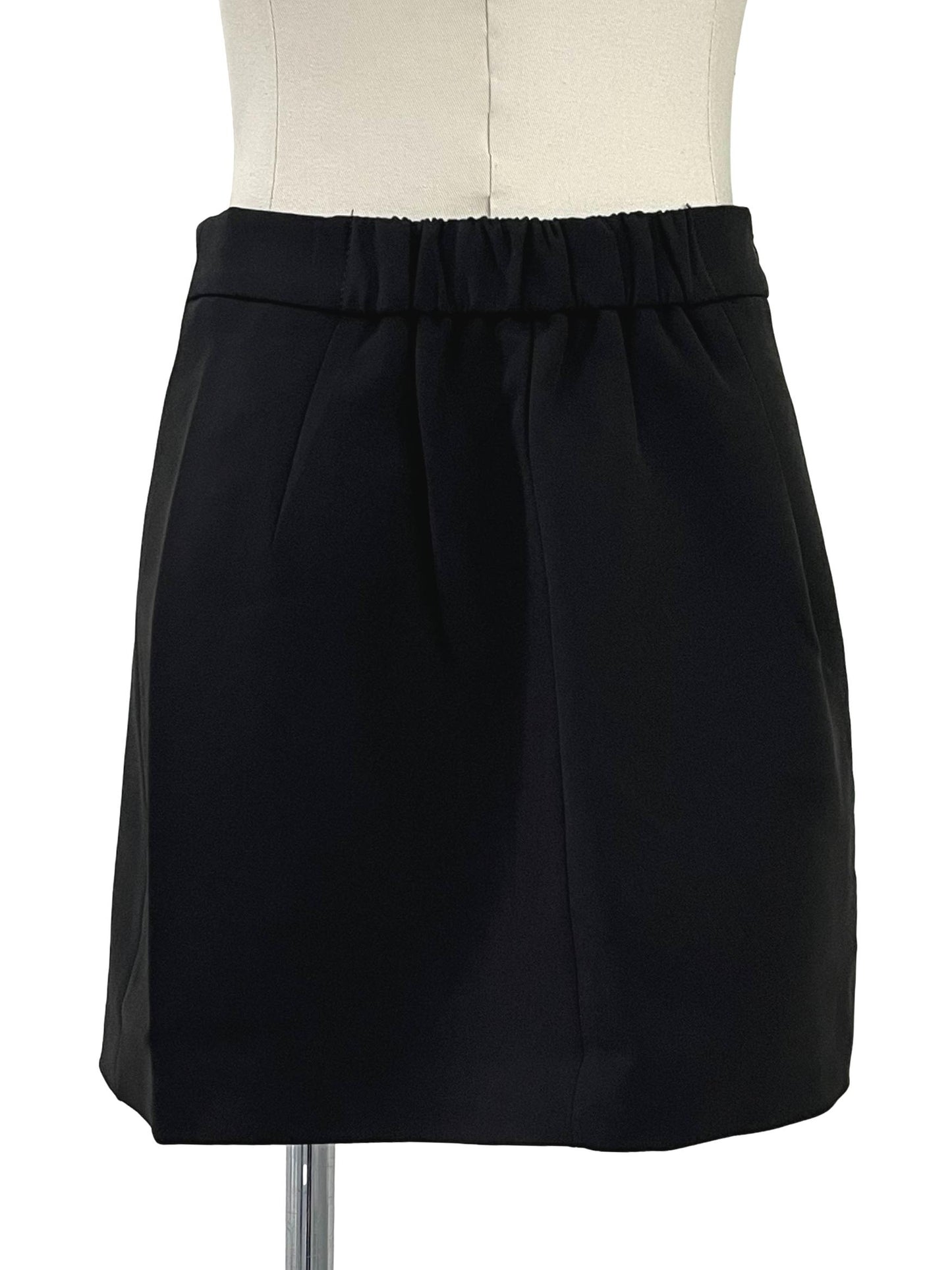 Asymmetric Layer Skirt - Black