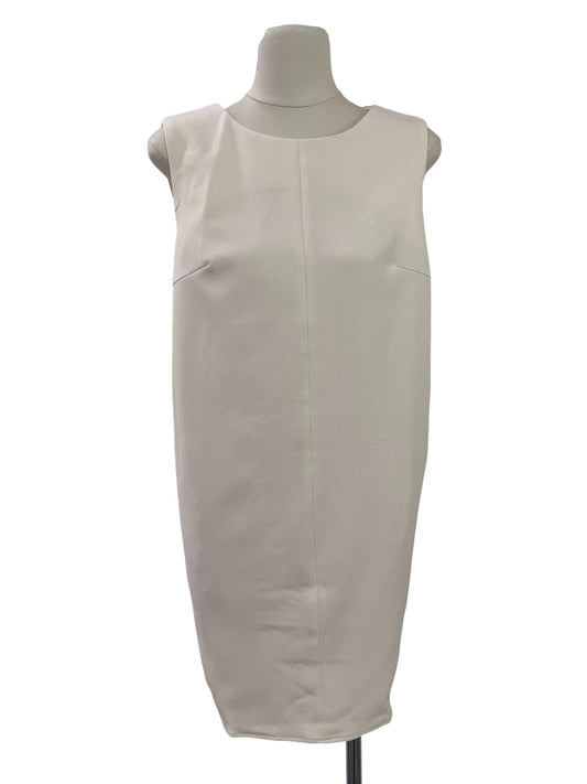 Sleeveless Round Neck Dress - Cream