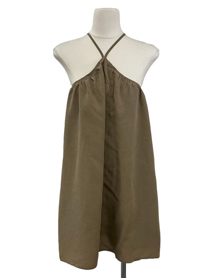 Blanche Halter-Neck Dress - Khaki