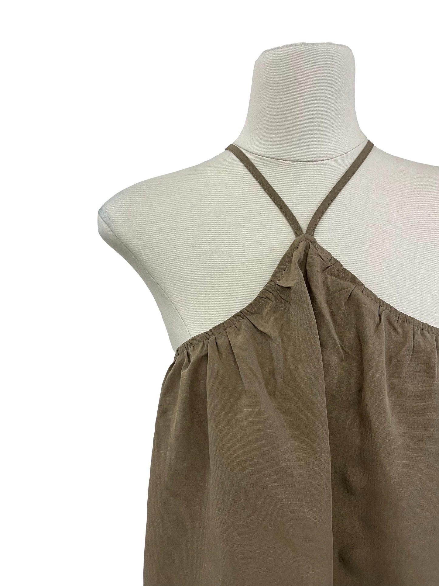 Blanche Halter-Neck Dress - Khaki