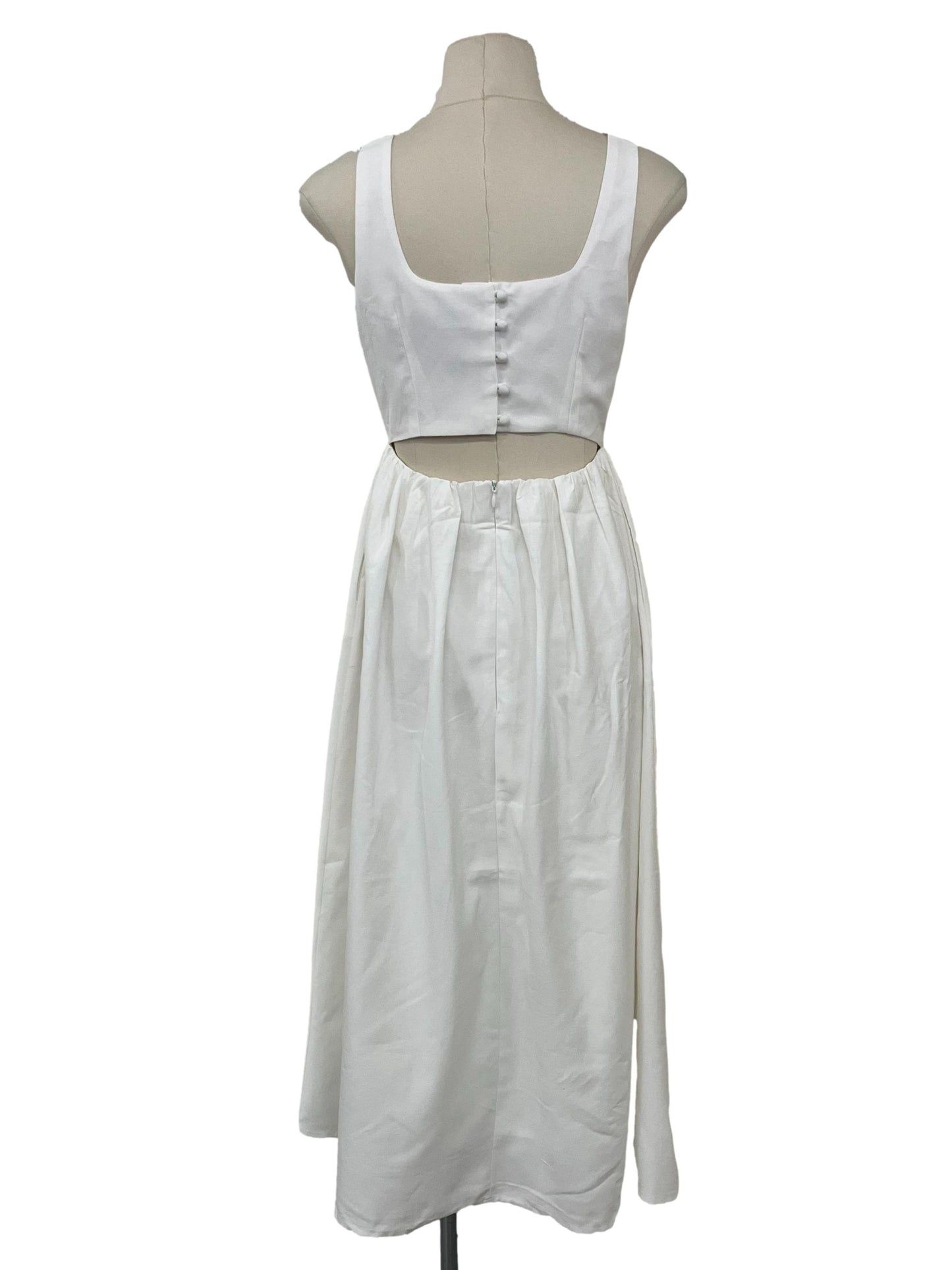 Gerica Back Cut-Out Dress - White