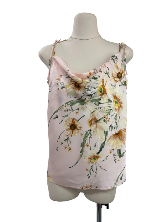 Colette Cowl Neck Floral Cami - Pink